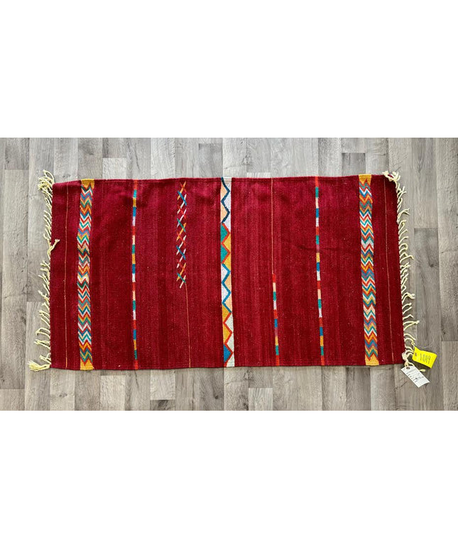 2'7" x 4'9" Antique Hand-Woven Wool Native American Rug