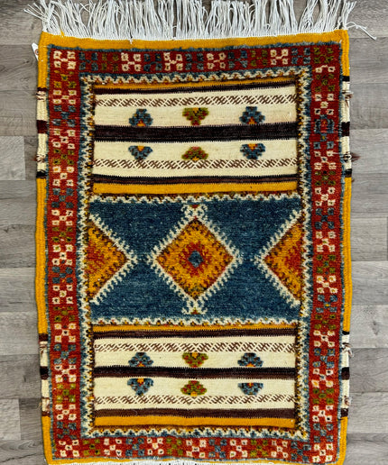 2'3" x 3'4" Antique Hand-Woven Moroccan Glaoui Berber Rug