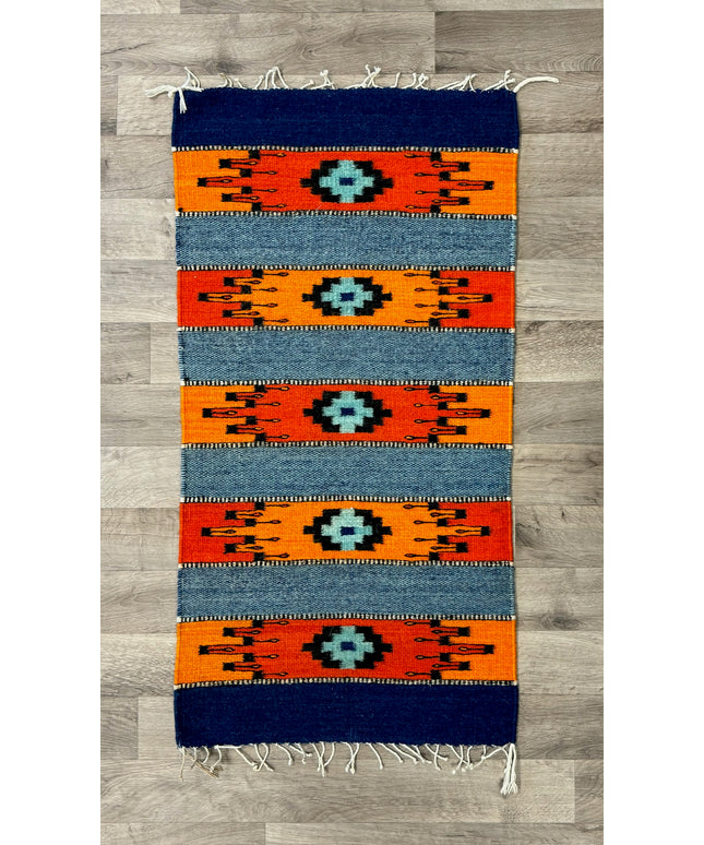 3'6" x 1'9" Antique Hand-Woven Zapotec rug