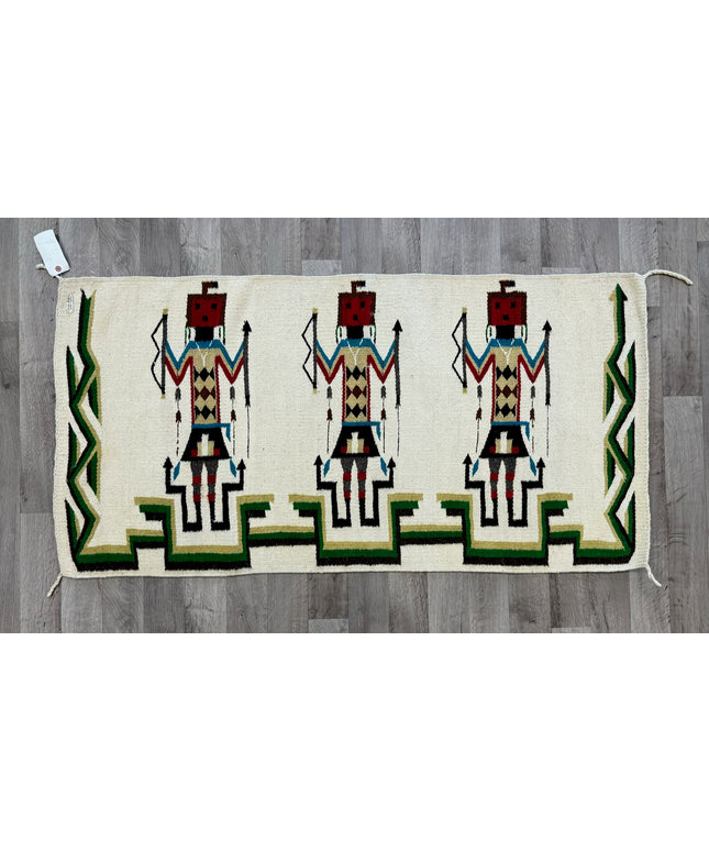 2'6" x 4'9" Hand-Woven Yei Rug Replication