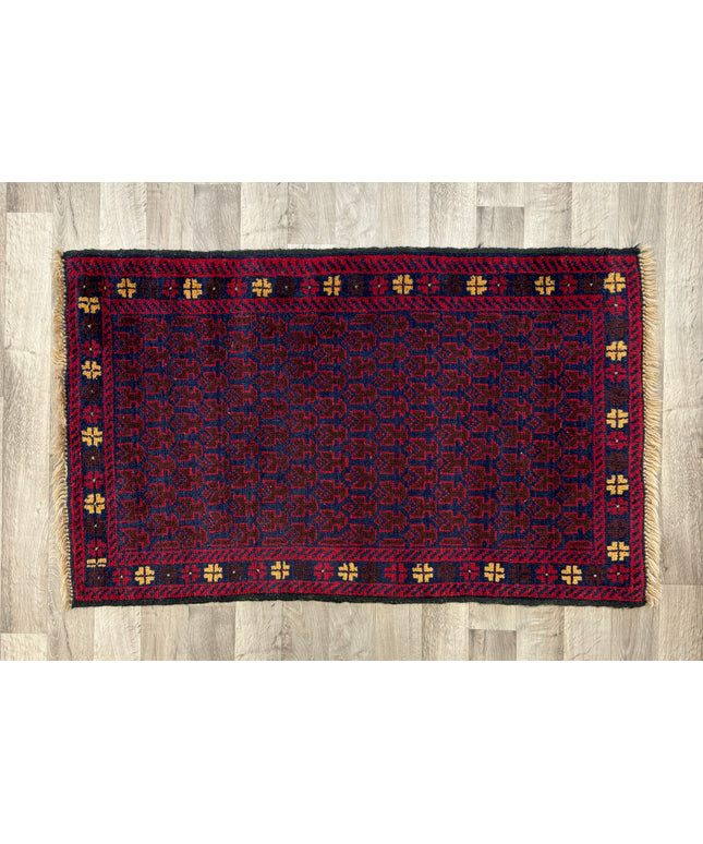 2'6"x4'1" Afghan Herati Accent Rug