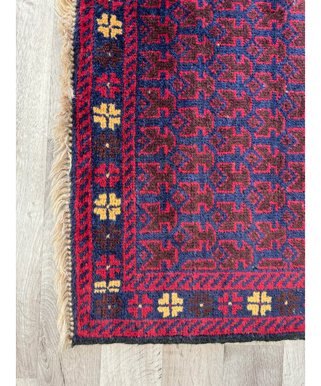 2'6"x4'1" Afghan Herati Accent Rug