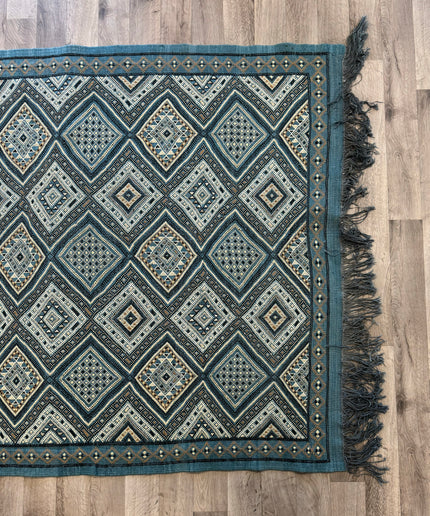 4'6"x7'10" Diamond Woven Rug