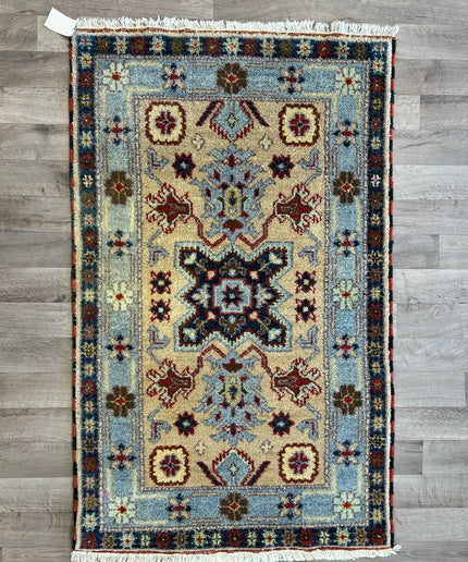 3' x 5' Vintage Hand-knotted Wool Oriental Rug