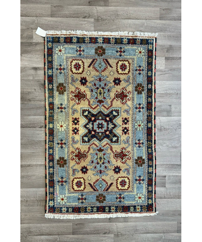 3' x 5' Vintage Hand-knotted Wool Oriental Rug