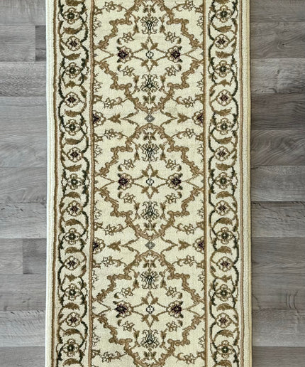 1'11"x7'9" Neutral Oriental Runner