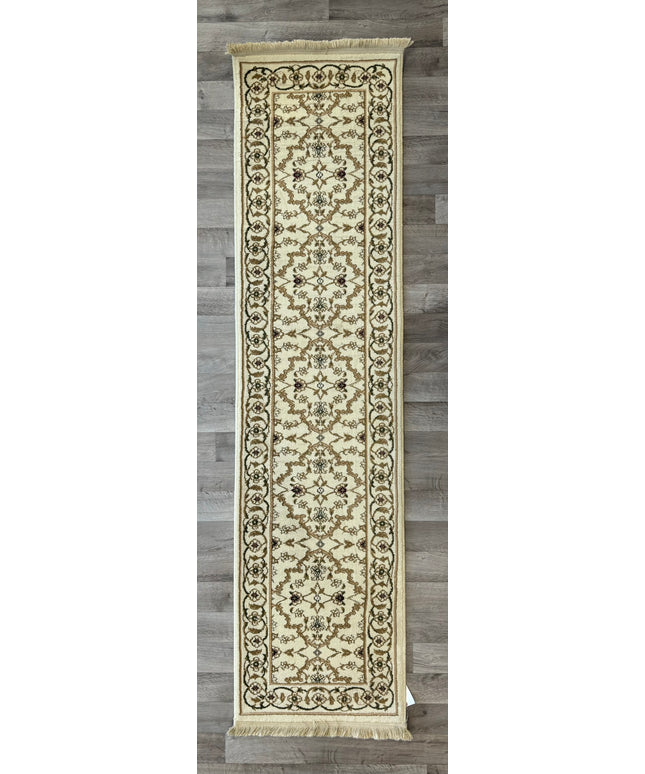 1'11"x7'9" Neutral Oriental Runner