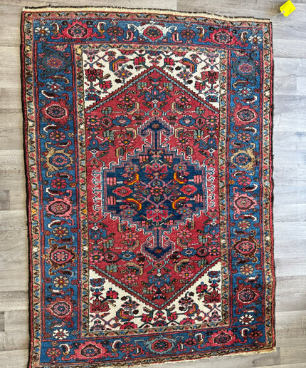 4'5"x6'2" Vintage Moroccan Oriental Rug