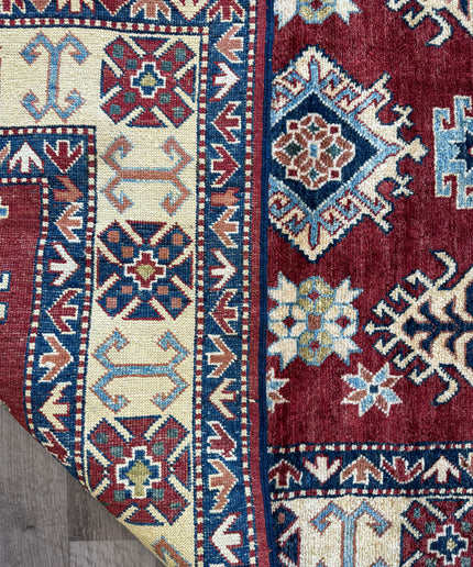 4'x5'6" Afghan Kazakh Tribal Accent Rug