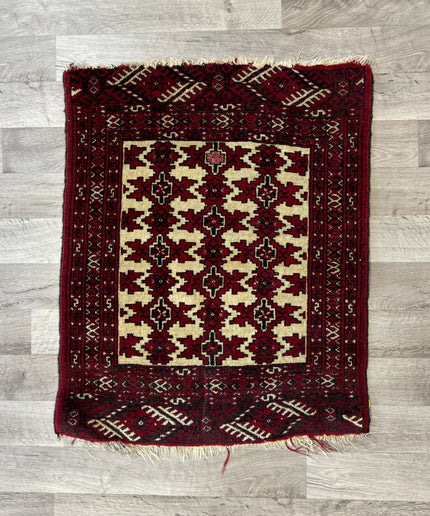 2'3"x2'9" Hand-Knotted Vintage Tribal Rug