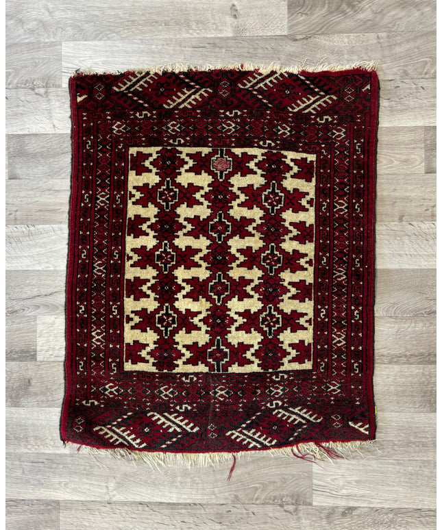 2'3"x2'9" Hand-Knotted Vintage Tribal Rug