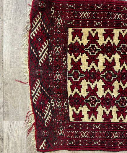 2'3"x2'9" Hand-Knotted Vintage Tribal Rug