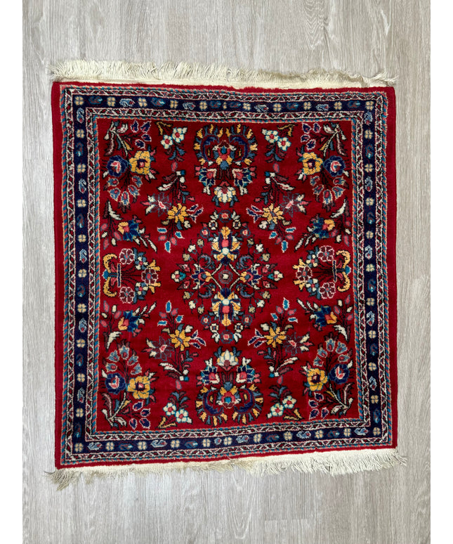 2'11"x3'2" Persian Sarouk Rug